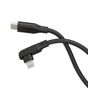 シーアイオー（CIO）　シリコーンケーブル　L字型　USB－C　to　Lightning　1m　ブラック
