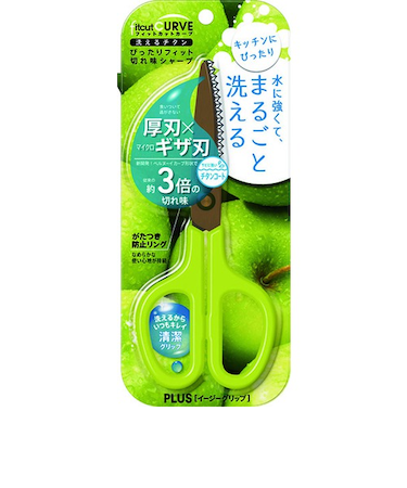 プラス（PLUS）　フィットカットカーブ　洗えるチタン　34－555　アップルグリーン