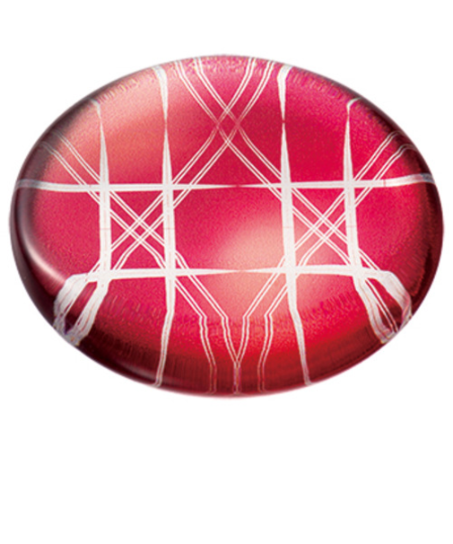 サンライフ　ガラス箸置　切子風　赤