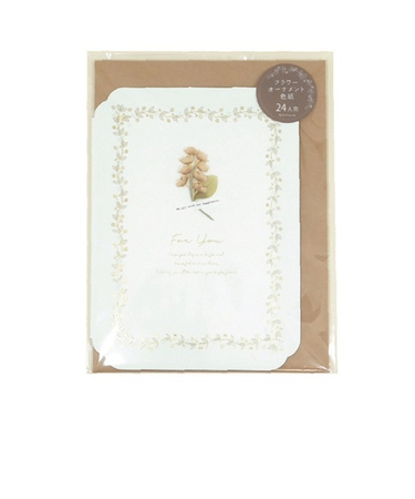 ゼットアンドケイ（Z＆K）　フラワーオーナメント色紙　ホワイト