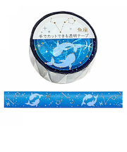 クローズ・ピン　12星座透明マスキングテープ　MT-16614　魚座