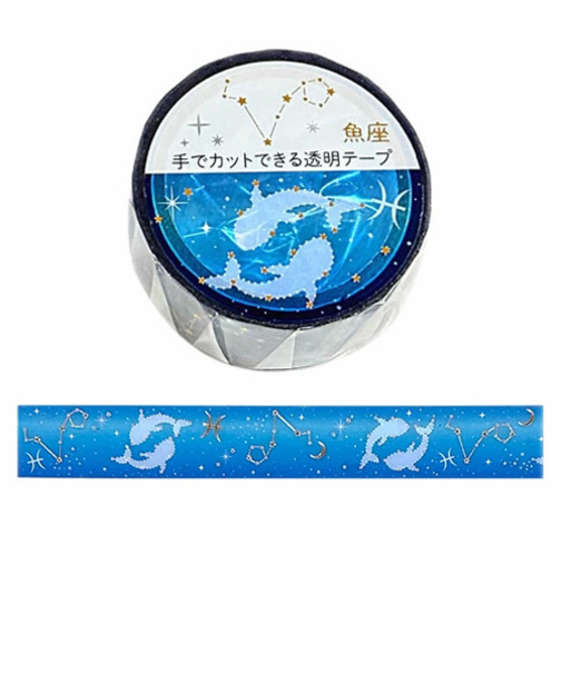 クローズ・ピン　12星座透明マスキングテープ　MT-16614　魚座