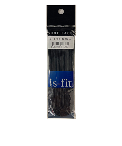モリト　イズフィット（is－fit）　靴ひも　ワーク　120cm　黒
