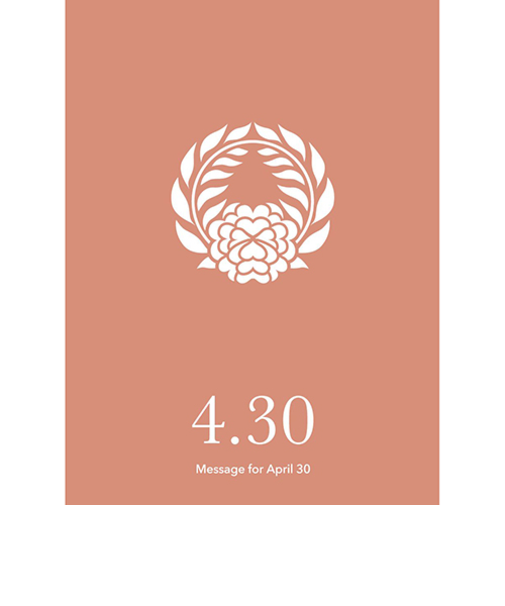 草紙堂　花結びメッセージカード　4月30日