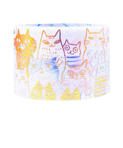 シール堂　きらぴかマスキングテープ　星アカリ　ks-dt-40011　many　cats