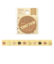 ビージーエム(BGM) 箔押しマスキングテープ BM-LSG180 お茶タイム