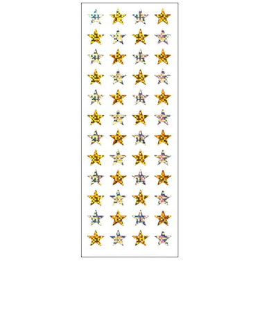 オクヤマ　プリズムシール　PH211　金銀スター　大