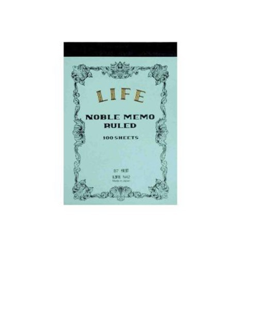 ライフ　ノーブルメモ横罫　B7　N42