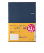 【2025年12月始まり】　ノルティ（NOLTY）　アクセスＡ5　A5　ウィークリーブロック　6481　ネイビーブルー　月曜始まり