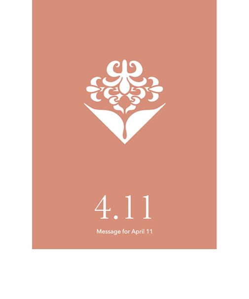 草紙堂　花結びメッセージカード　4月11日