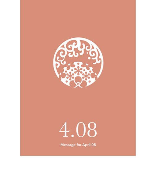 草紙堂　花結びメッセージカード　4月8日