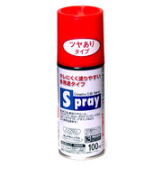 アサヒペン　スプレー　100ml　ツヤあり　ファイヤーレッド