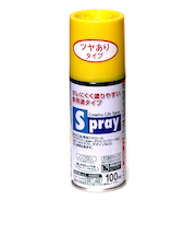 アサヒペン　スプレー　100ml　ツヤあり　イエロー