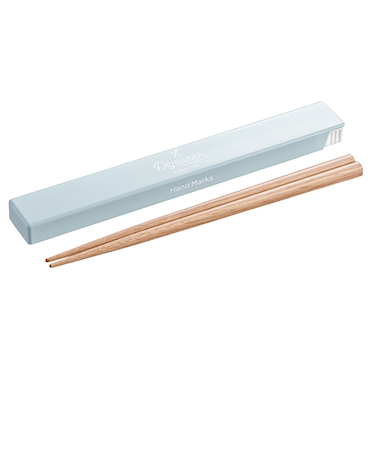 ハンズオリジナル　カチャカチャ音が鳴りにくい箸セット　ブルー