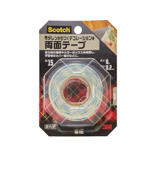 3M　スコッチ　布がしっかりつくデコレーション用両面テープ　15x6　HD-FBC