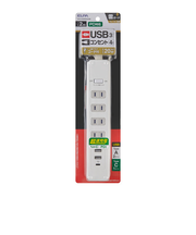 エルパ（ELPA）　集中スイッチ付USBタップPD20W　4個口　WLS－4322SUC　2m　ホワイト