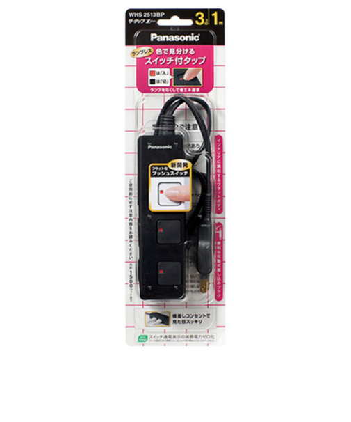 パナソニック（Panasonic）　ザ・タップZ　3コ口　1m　WHS2513BP　ブラック