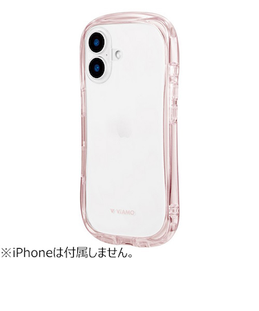 【iPhone16】　ルプラスネクスト（LEPLUS　NEXT）　耐傷・耐衝撃ハイブリッドケース　「ViAMO　crystal」　ピンク