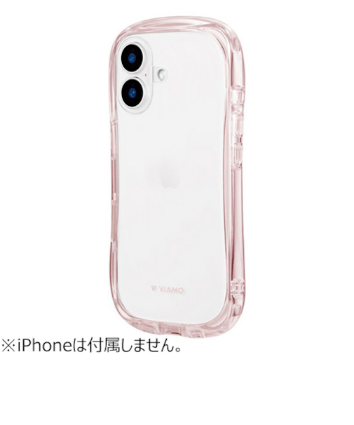 【iPhone16】　ルプラスネクスト（LEPLUS　NEXT）　耐傷・耐衝撃ハイブリッドケース　「ViAMO　crystal」　ピンク