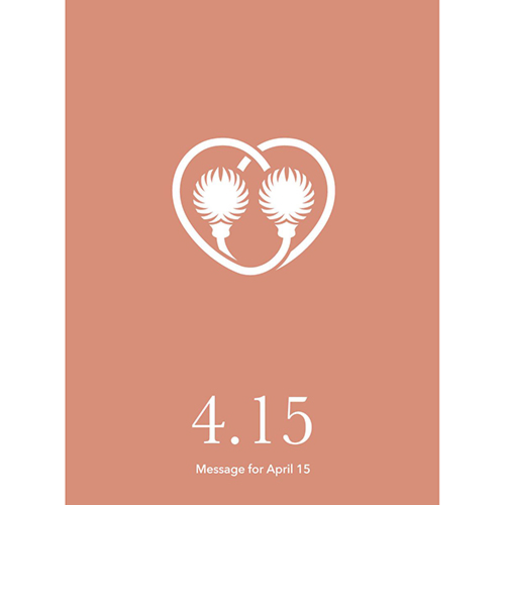 草紙堂　花結びメッセージカード　4月15日