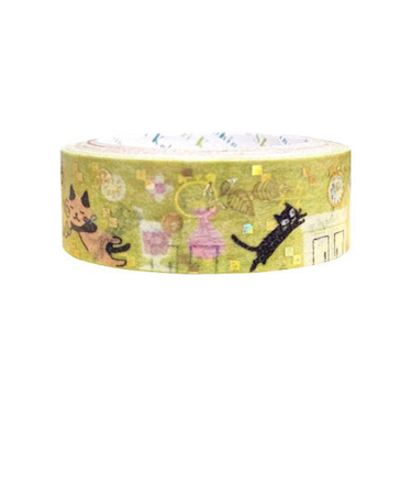 シール堂　きらぴかマスキングテープ　ks-dt-10174　unevencats