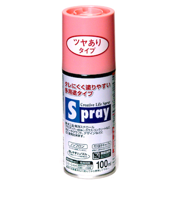 アサヒペン　スプレー　100ml　ツヤあり　コスモスピンク
