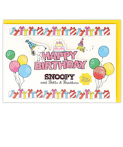 ホールマーク（Hallmark）　グリーティングカード　誕生お祝い　立体　スヌーピー　815974　スヌーピーときょうだい2