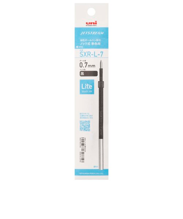 三菱鉛筆　ジェットストリーム替芯（Lite　touch　ink）　0.7mm　SXR-L-7　黒