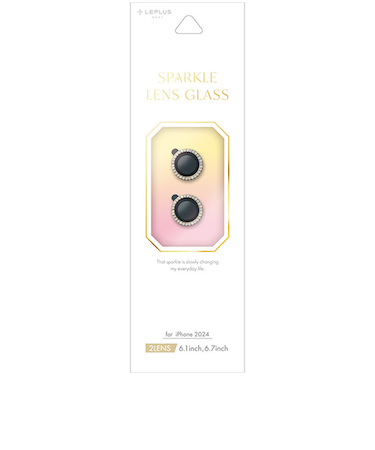 【iPhone16／iPhone16Plus】　ルプラスネクスト（LEPLUS　NEXT）　レンズ保護ガラスフィルム　「SPARKLE　LENS　GLASS」　