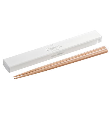 ハンズオリジナル　カチャカチャ音が鳴りにくい箸セット　アイボリー