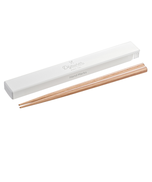 ハンズオリジナル　カチャカチャ音が鳴りにくい箸セット　アイボリー