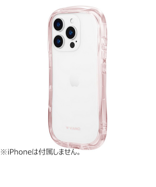 【iPhone16Pro】　ルプラスネクスト（LEPLUS　NEXT）　耐傷・耐衝撃ハイブリッドケース　「ViAMO　crystal」　ピンク