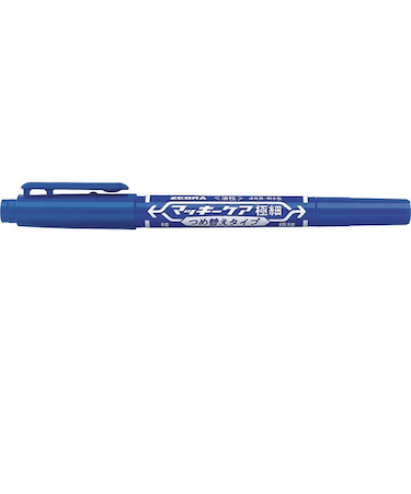 ゼブラ（ZEBRA）　マッキーケア極細　YYTS5　ブルー
