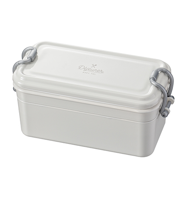 ハンズオリジナル　デジュネ　ランチボックス　抗菌仕様　2段　アイボリー