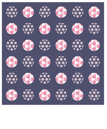 風呂敷（FUROSHIKI）　おかみさんの小風呂敷　50cm　さくら玉