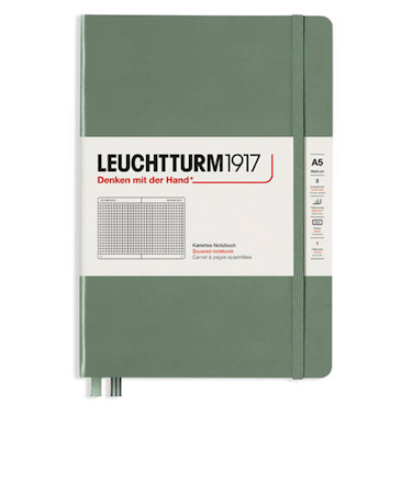 ロイヒトトゥルム1917（LEUCHTTURM1917）　ミディアム　A5　方眼　365491　オリーブ