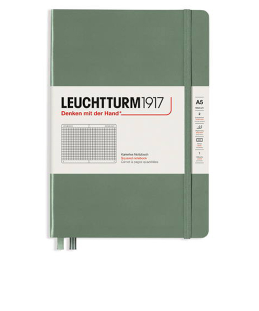 ロイヒトトゥルム1917（LEUCHTTURM1917）　ミディアム　A5　方眼　365491　オリーブ