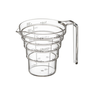 山崎実業　レイヤー　段々計量カップ　200ml　クリア