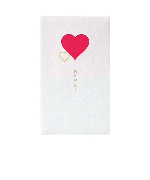 マルアイ　窓ぽち袋　ありがとう　ノ－MD2R　ハート　3枚入り