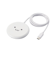 エレコム（ELECOM）　ケーブル一体型　Qi規格対応ワイヤレス充電器（5W／1m）　W-QA25WF　しろちゃん