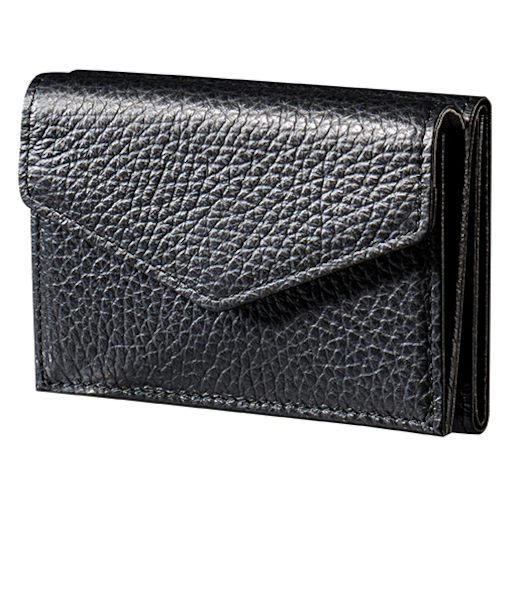 【お買い得】　ハンズオリジナル　アトリエヌウ　wol（ウォル）シリーズ　三つ折り財布　Black