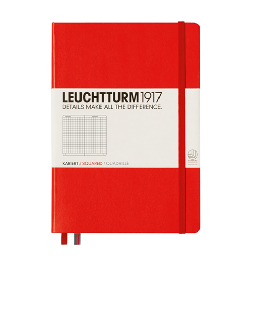 ロイヒトトゥルム1917　A5ノート　方眼　312564　レッド