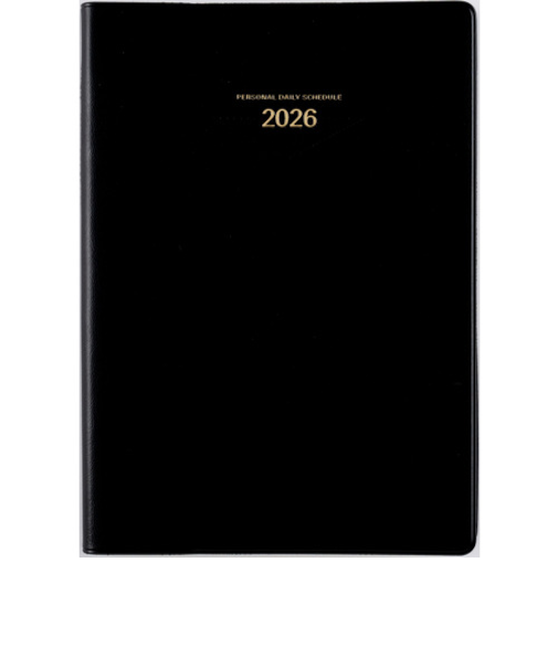 【2026年1月始まり】　高橋書店　ウィークメモ付きダイアリー　A5　2日1ページ　62　黒　月曜始まり