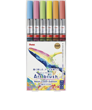ぺんてる（Pentel）　アートブラッシュ　蛍光6色セット