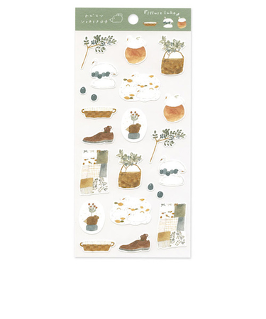 アクティブコーポレーション　トビマツショウイチロ　コットンペーパーシール　L03－SF－214　illust　lake