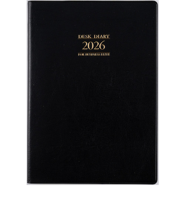 【2026年1月始まり】　高橋書店　デスクダイアリー　A5　ウィークリーレフト　67　黒　月曜始まり
