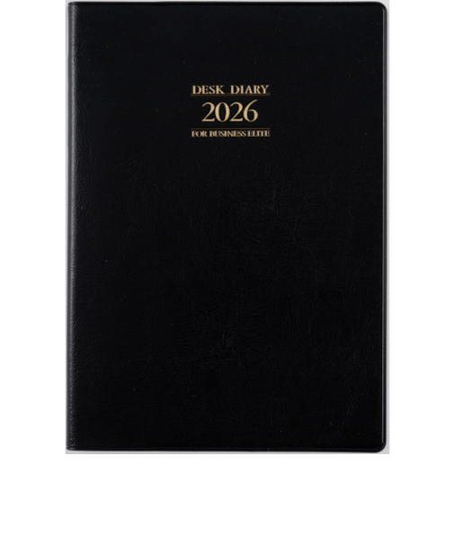 【2026年1月始まり】　高橋書店　デスクダイアリー　A5　ウィークリーレフト　67　黒　月曜始まり