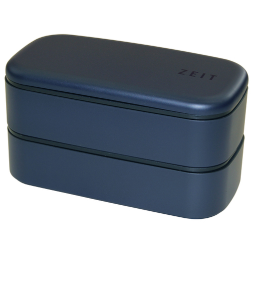 ミタニ　ZEIT　抗菌　2段　ランチボックス　ネイビー