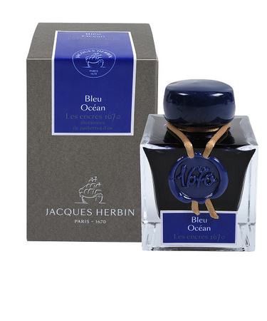 ジャックエルバン（JACQUES　HERBIN）　アニバーサリーインク1670　hbj15018　オーシャンブルー