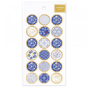 エヌビー社　和風シール大　藍　5074138